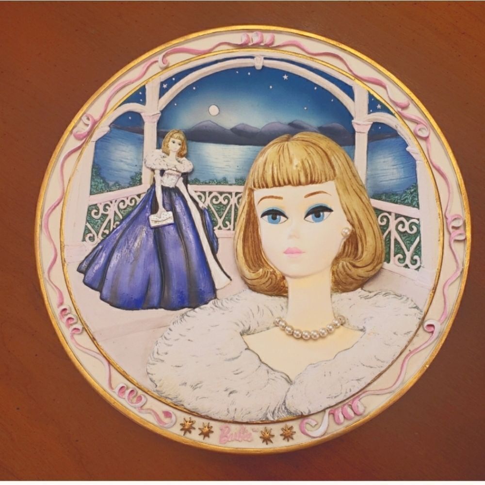 FOREVER GLAMOROUS Barbie Plate Midnight Blue Collectible 1994